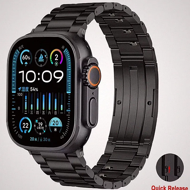 I Titan Metall Armband 42–49mm Luxus Ersatzband Für Smartwatch Herren Damen Uhr
