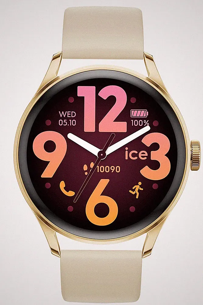 ICE-WATCH Damenuhr Smartwatch ICE Smart 3.0 Round Goldfarben/Beige 025115