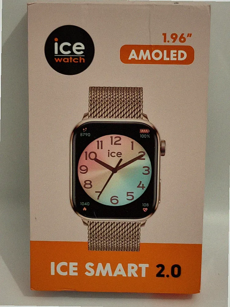 Ice-Watch - Designer Luxus Ice Smart 2.0 Rosé-Gold - Milanese Smartwatch (1,96")