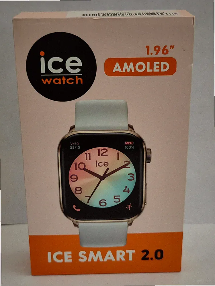 Ice-Watch Designer Luxus Ice Smart 2.0 Rosé-Gold-White Smartwatch Amoled (1,96")