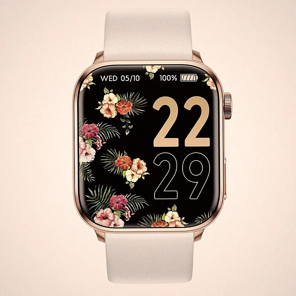 Ice-Watch - ICE smart 2.0 Roségold-Weiß - Rosafarbene Smartwatch mit weißem Sili