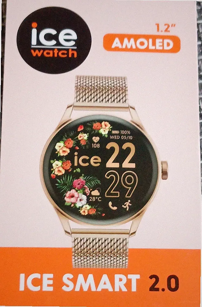 Ice-Watch ICE SMART 2.0 Smartwatch AMOLED 44 mm Gold, Edelstahlarmband Silber