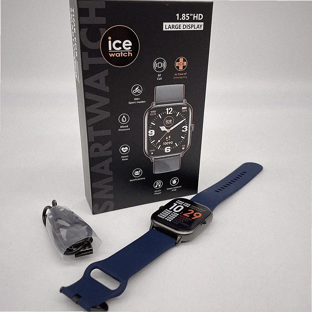 ICE-WATCH – ICE Smart Black Navy – Unisex Black Connected Watch mit Silikonarmba