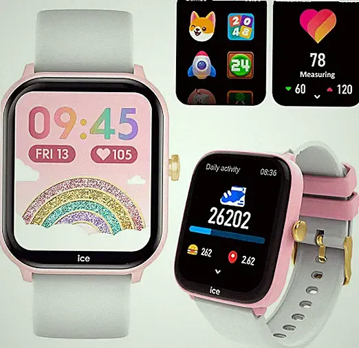ICE-Watch ICE Smart Junior 2.0 Pink White Kinder Smartwatch 1,75" 022797 NEU OVP
