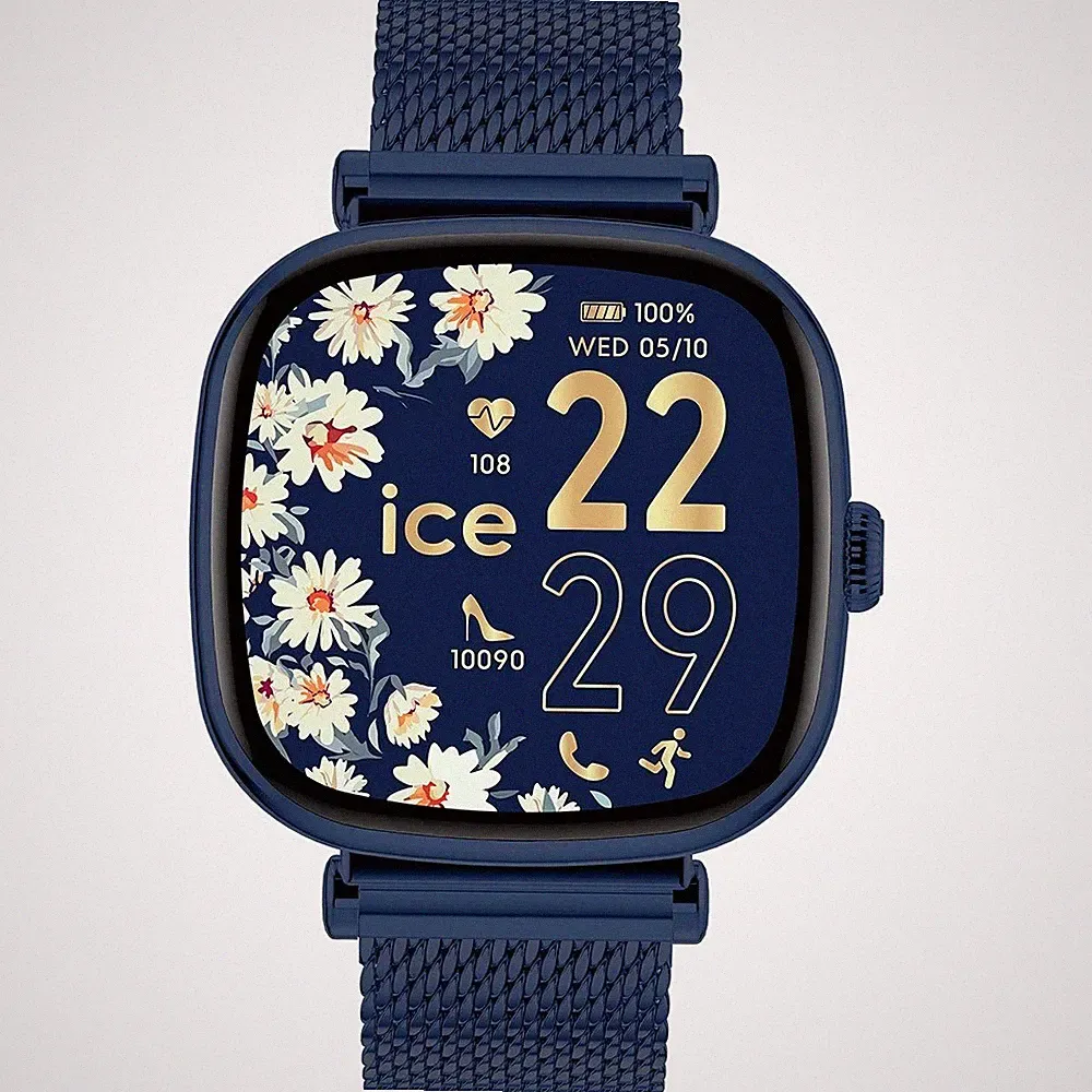 Ice Watch Ice Smart Sq 2.0 - Blue - Milanese Blau Damen Armbanduhr 025891