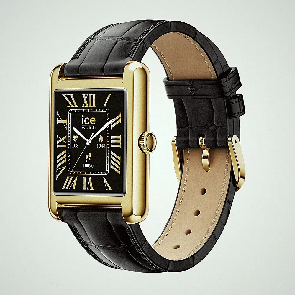 Ice Watch, Ice Smart TK 2.0 1.4" mit Leder Croco Armband / Gold