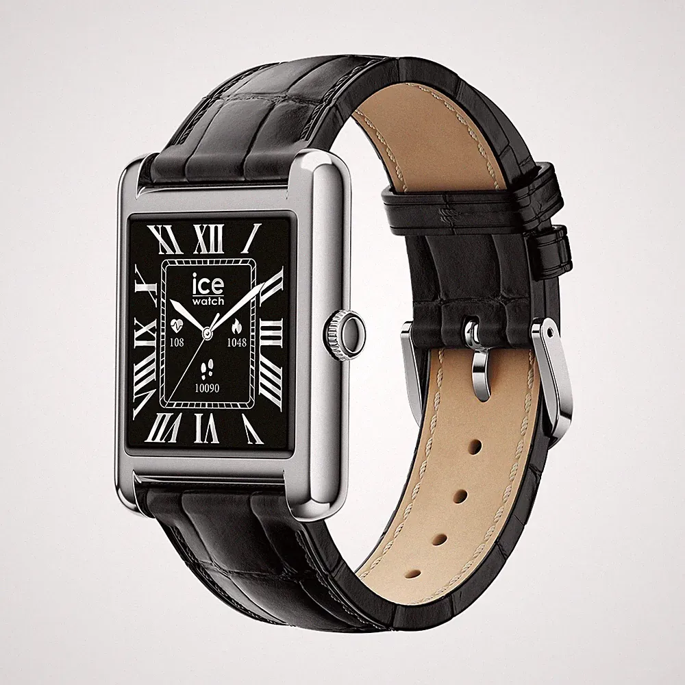 Ice Watch, Ice Smart TK 2.0 1.4" mit Leder Croco Armband / Silber