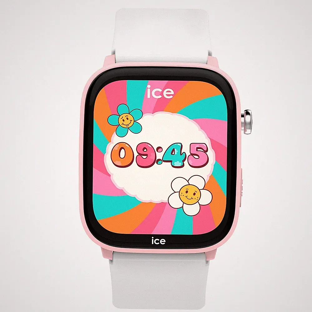 ICE-WATCH Kinder-Smartwatch ICE Smart Junior Find Hub Weiß/Rosa 025681