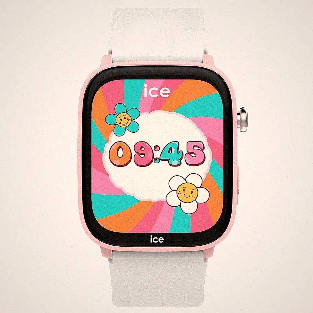 ICE-WATCH Kinder-Smartwatch ICE Smart Junior Find Hub Weiß/Rosa 025681