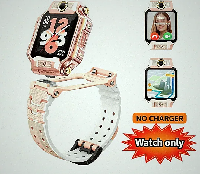 Imoo X10 Kids Smartwatch 1.6'' HD 4G Dual Cam GPS 20m Waterproof Pink NO CHARGER