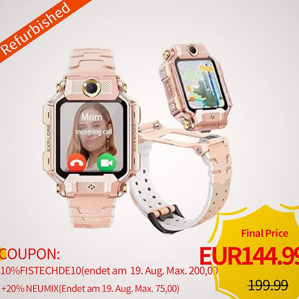 Imoo X10 Kids Smartwatch 1.6'' HD 4G Dual Cam GPS 20m Waterproof Pink Used