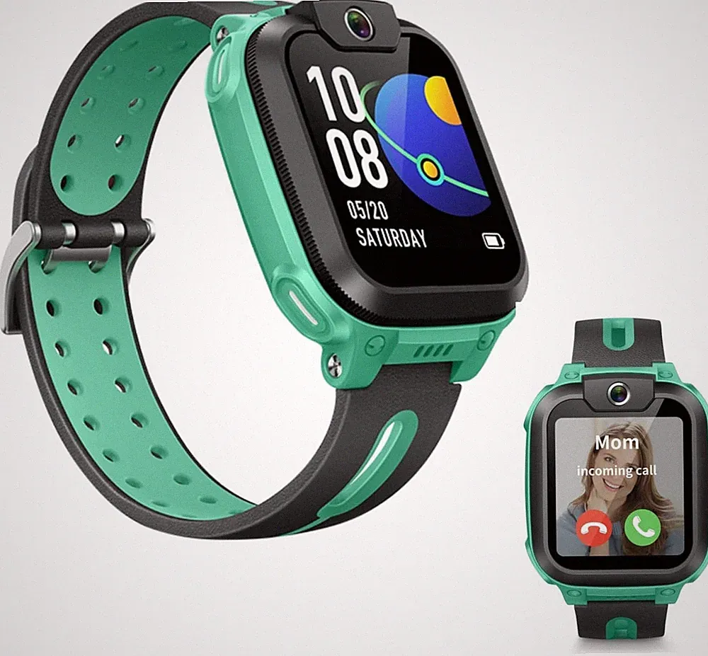 Imoo Z1 Kids Smartwatch 4G GPS Video Call IPX8 1.3-inch Display Front Came Green