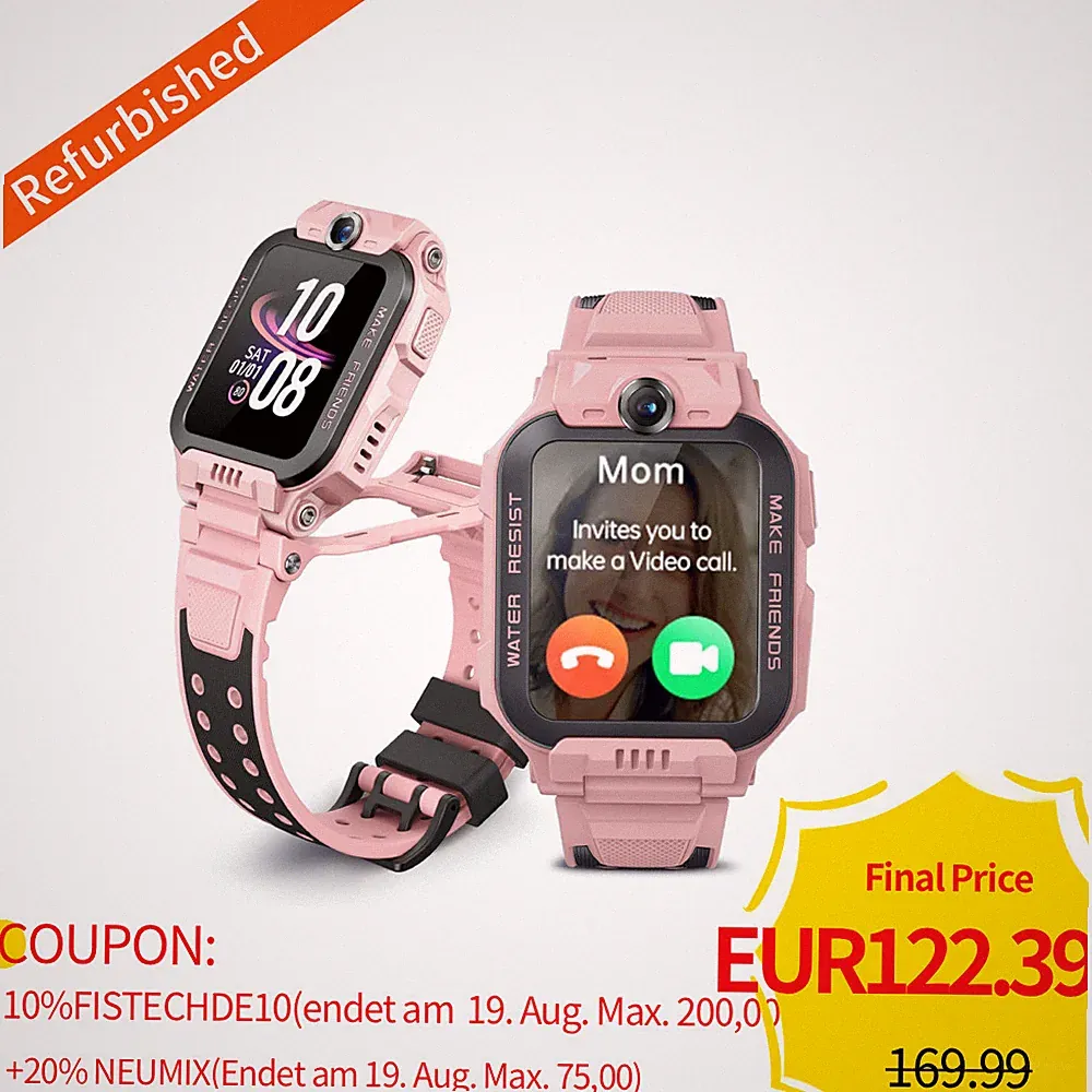 imoo Z7 Kid Smartwatch location tracking and 14-day history IPX8 Dual-Kamera