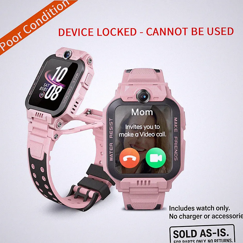 imoo Z7 Kid Smartwatch location tracking and 14-day history IPX8 Pink Locked