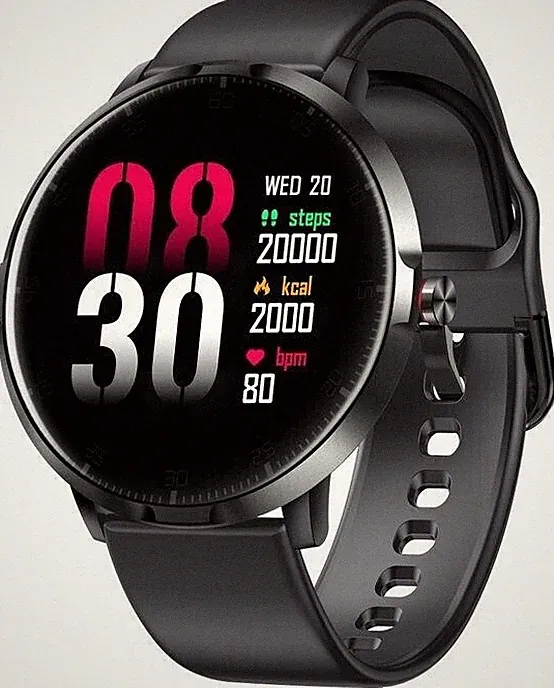 IOMI Fitnesstracker Smartwatch Bluetooth Freizeit Sportuhr schwarz