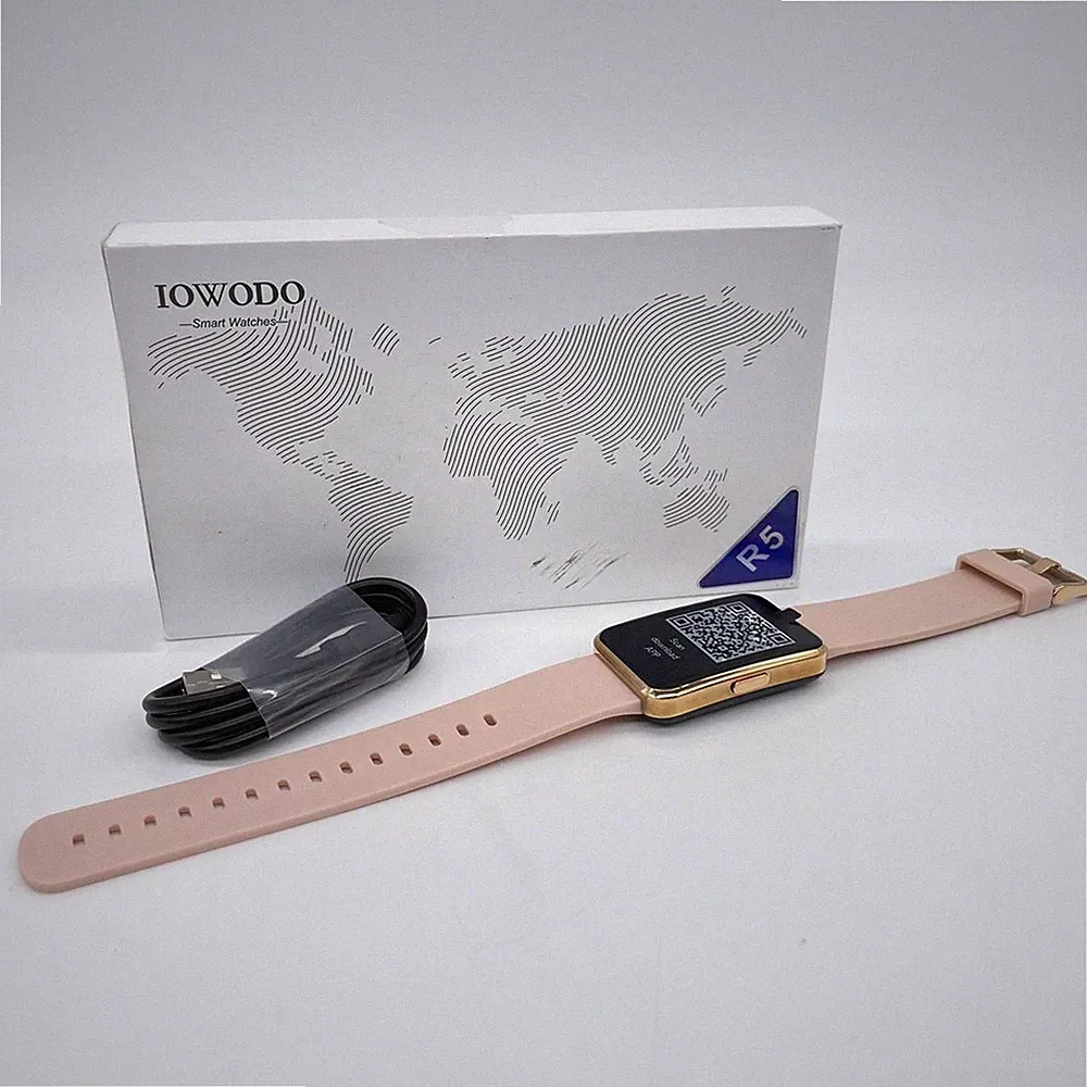 IOWODO Smartwatch 1.57 Zoll Armbanduhr mit Pulsuhr Blutsauerstoffmessung Schritt