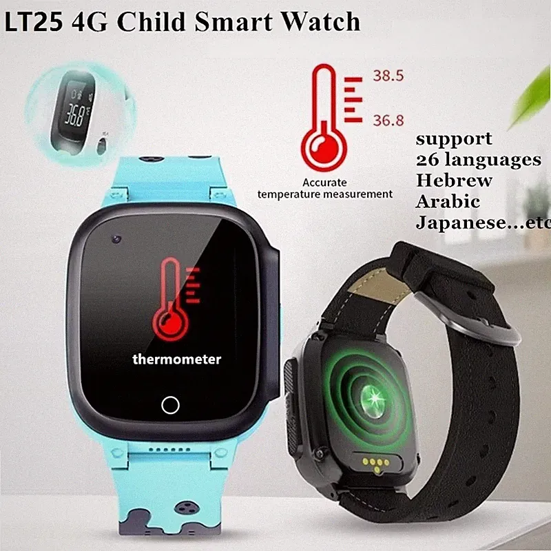 IP67 Wasserdicht LT25 4G Kinder Smartwatch GPS WIFI Video Anruf SOS Kind Telefon