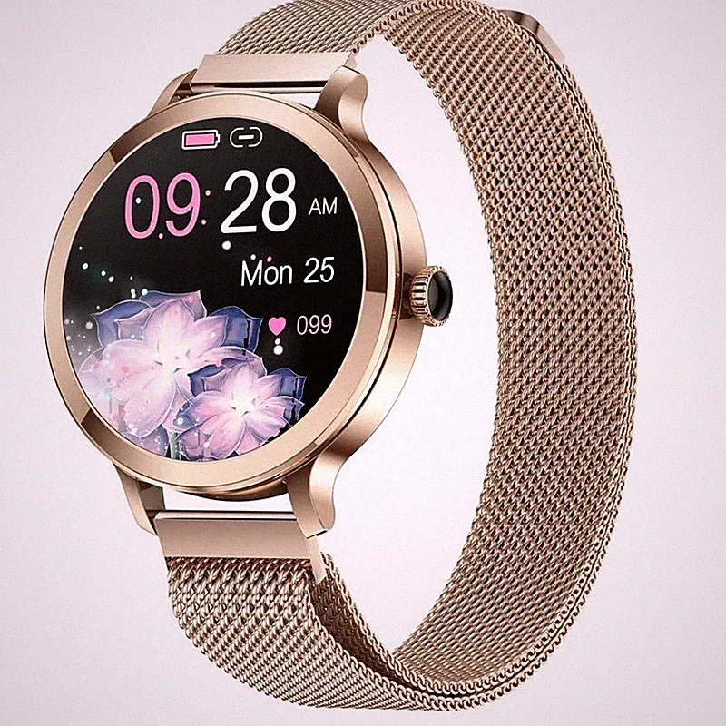 IP68 Wasserdicht Luxus Damen-Smartwatch NX7 Herzfrequenz Blutdruck Monitoring