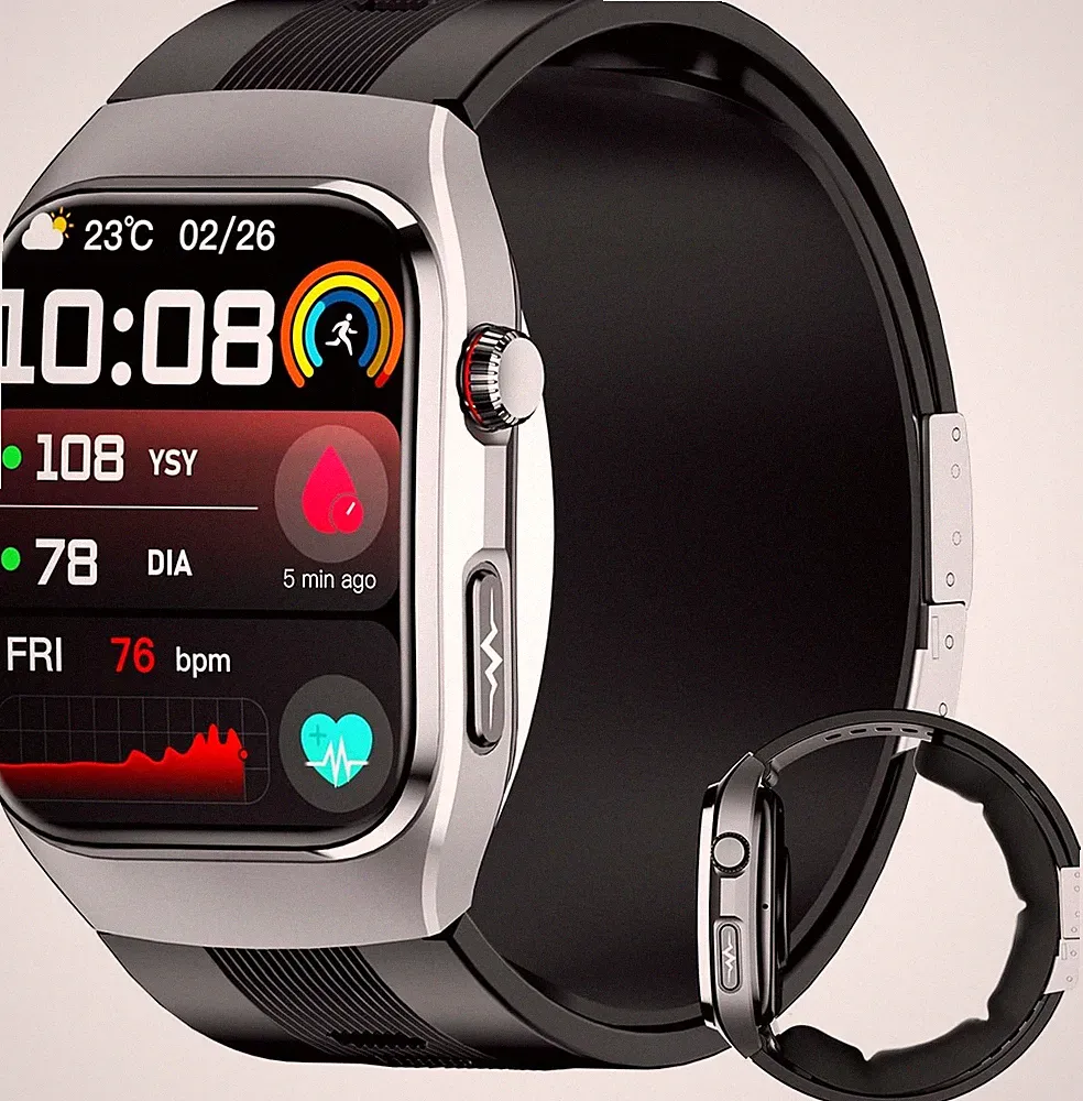 iSoTech Smartwatch Herren Damen Bluetooth 2,06" LCD Fitness Tracker