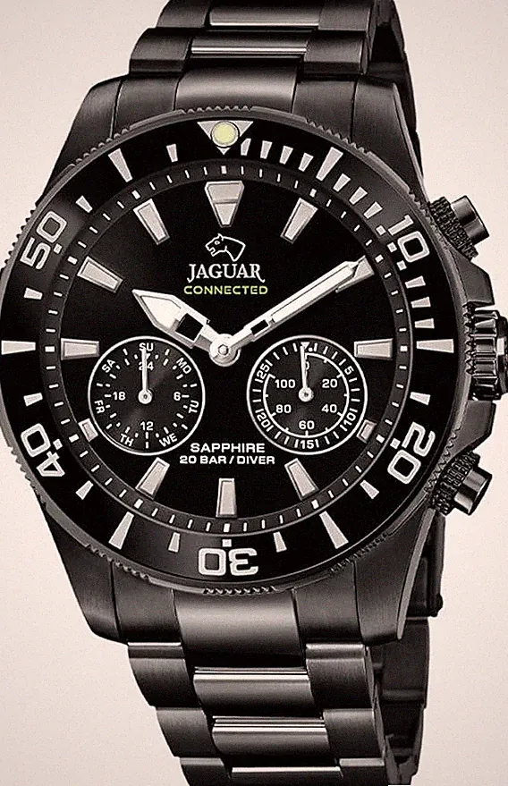 JAGUAR Analog J929/1 Herren Armbanduhr Hybrid Smartwatch Schwarz