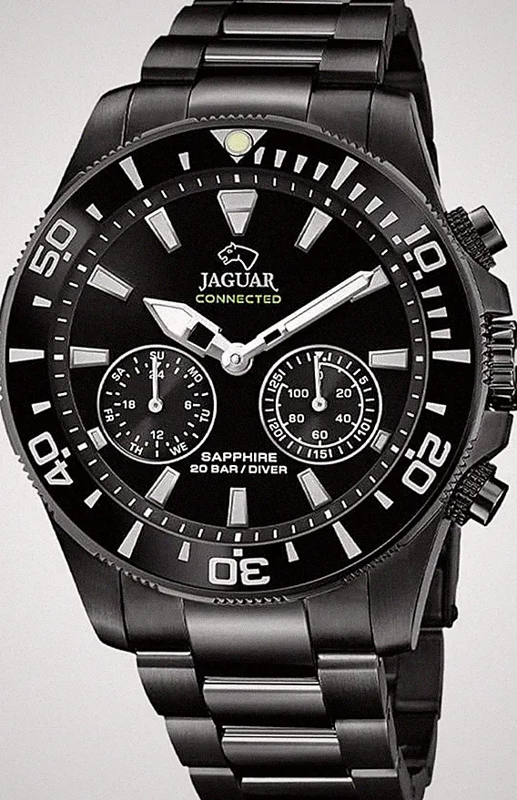 JAGUAR Analog J929/1 Herren Armbanduhr Hybrid Smartwatch Schwarz