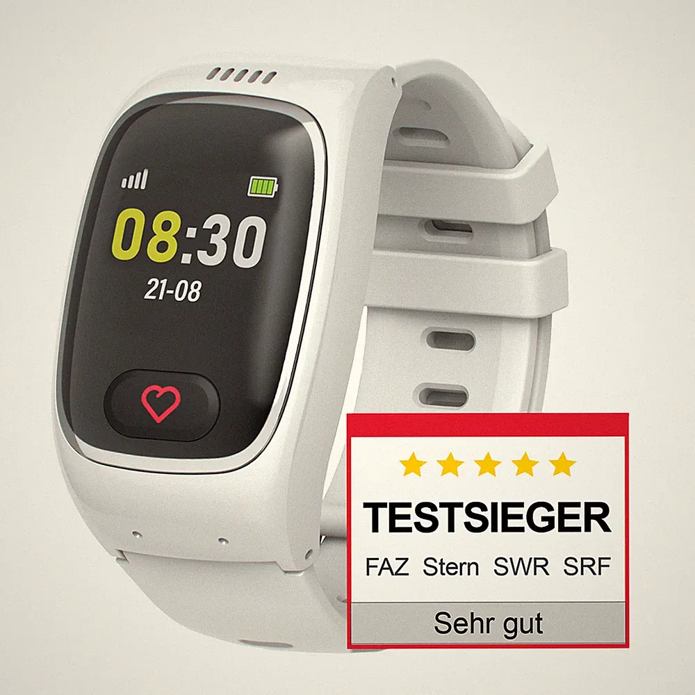 James B8 Senioren Smartwatch Notrufuhr SOS & GPS Weiß