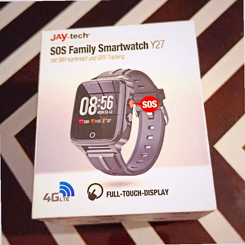 JAY-tech SOS Family Smartwatch Y27 4G LTE GPS Touchscreen schwarz 40mm Silikon