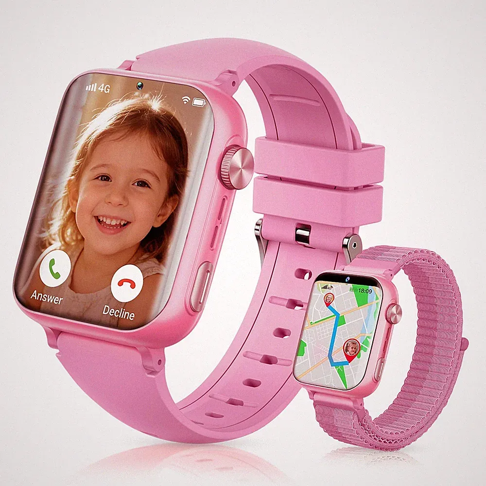 JHLGRE Kinder Smartwatch 1.83 Zoll Touchscreen mit präziser GPS LBS Ortung