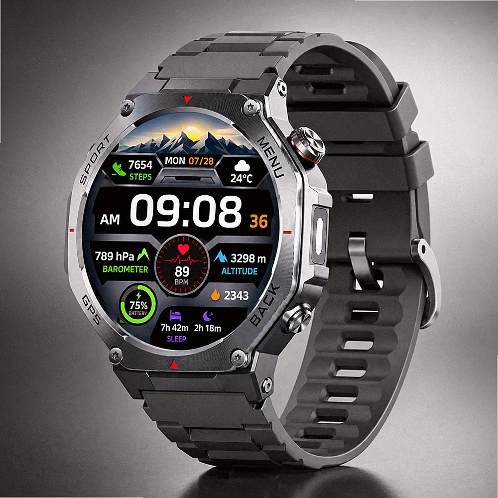 Jugeman Smartwatch 1,43" AMOLED GPS 160+ Sportmodi 5ATM Kompass Android NEU OVP