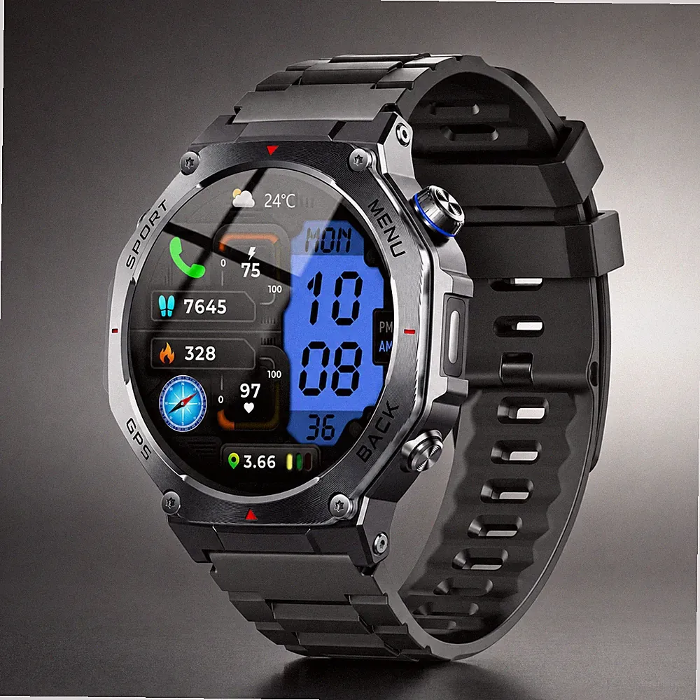 Jugeman Smartwatch GPS 1,43" AMOLED 5ATM 520 mAh Akku Bluetooth-Anruf NEU OVP