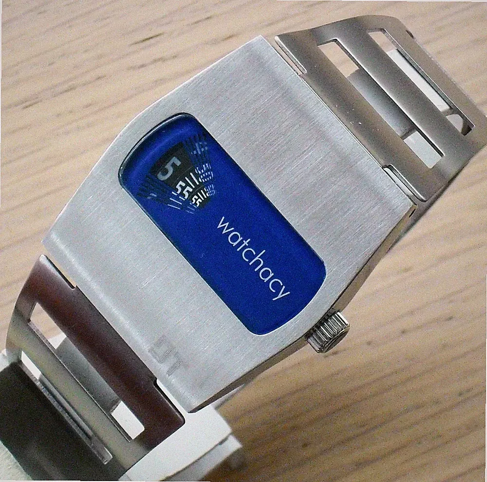 jump hour watch direct time brand new cool blue dial rare 2025 smart 70s retro