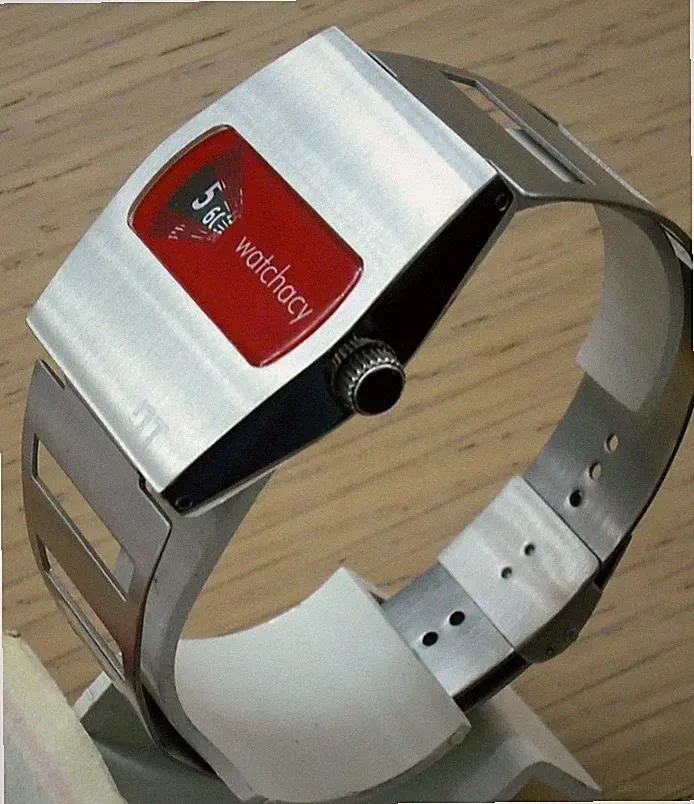 jump hour watch direct time brand new cool red dial rare 2025 smart 70s retro