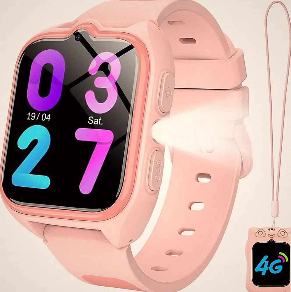 Kids Smart Watch，4G Smartwatch with GPS, Video Calls, SOS，LED Flashlight，Classro