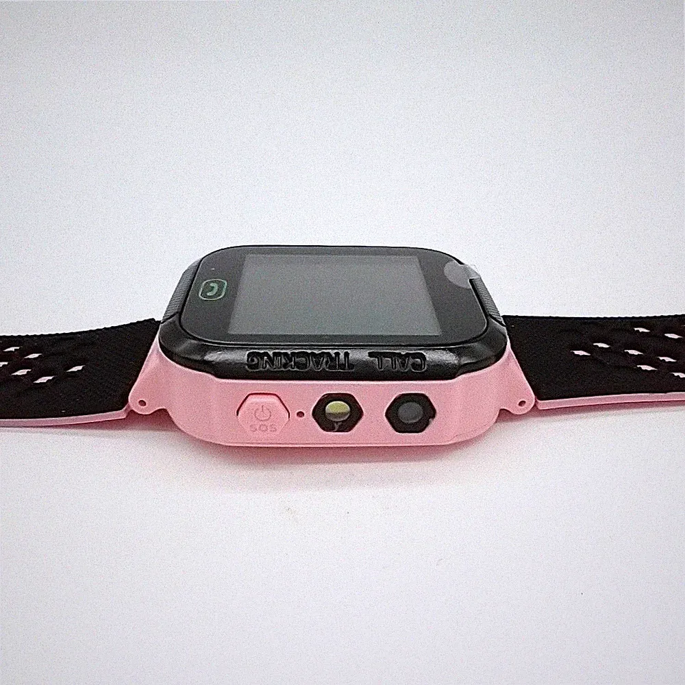 Kinder Smart Watch GPS Tracker SOS Standort 1,44" Touchscreen Pink Schwarz
