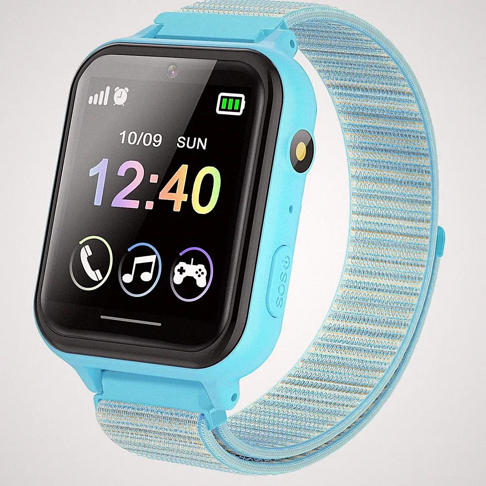 Kinder Smartwatch 1,54 Zoll HD Touchscreen 7 Spiele Schrittzähler SOS