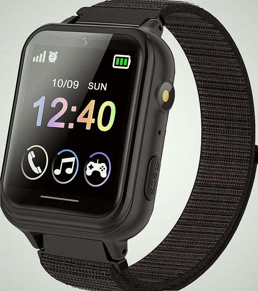 Kinder Smartwatch 1,54 Zoll HD Touchscreen 7 Spiele Schrittzähler SOS