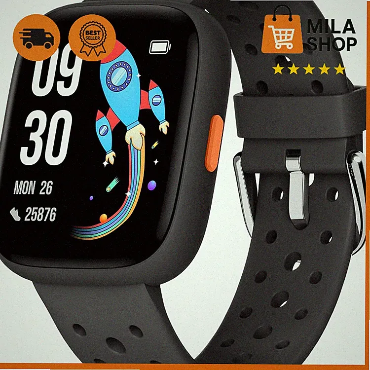 Kinder Smartwatch 1,8 Zoll Fitness Uhr Schrittzaehler Pulsmesser IP68 Kind