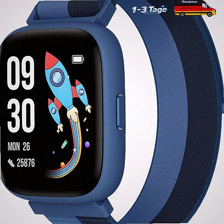 Kinder Smartwatch 1,8 Zoll HD Touchscreen Schrittzähler Pulsmonitor Aktivitä