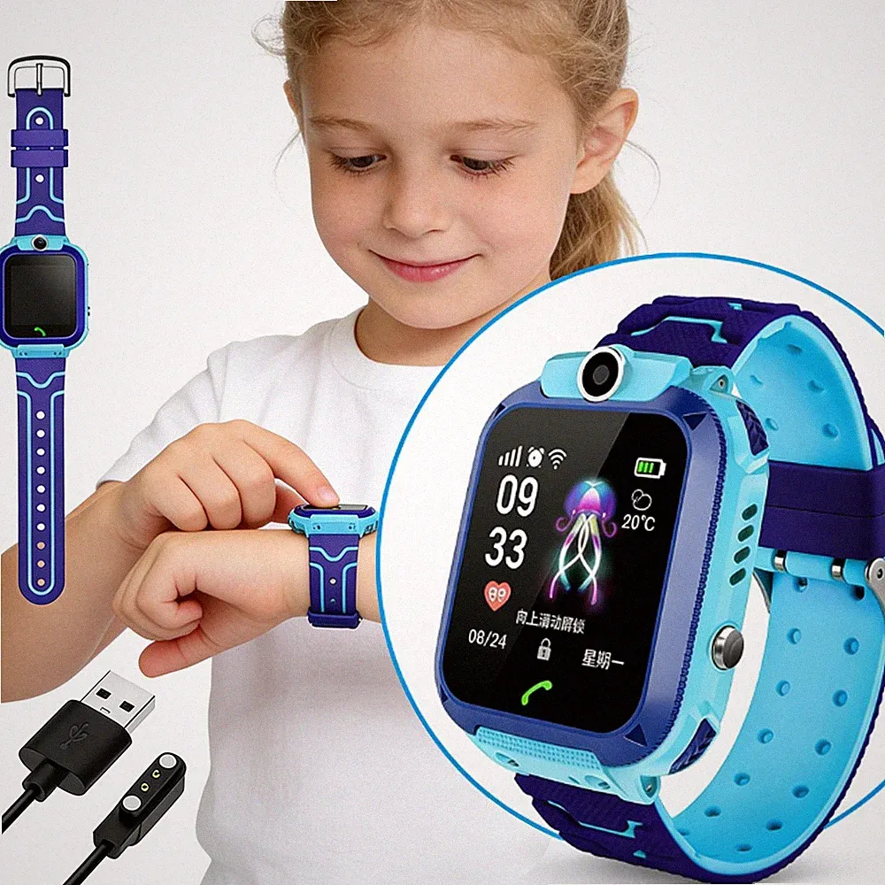 Kinder-Smartwatch 2026 SOS Notruf Sim-Karte Langzeit Akku 7 Tage IP53 Kinderuhr