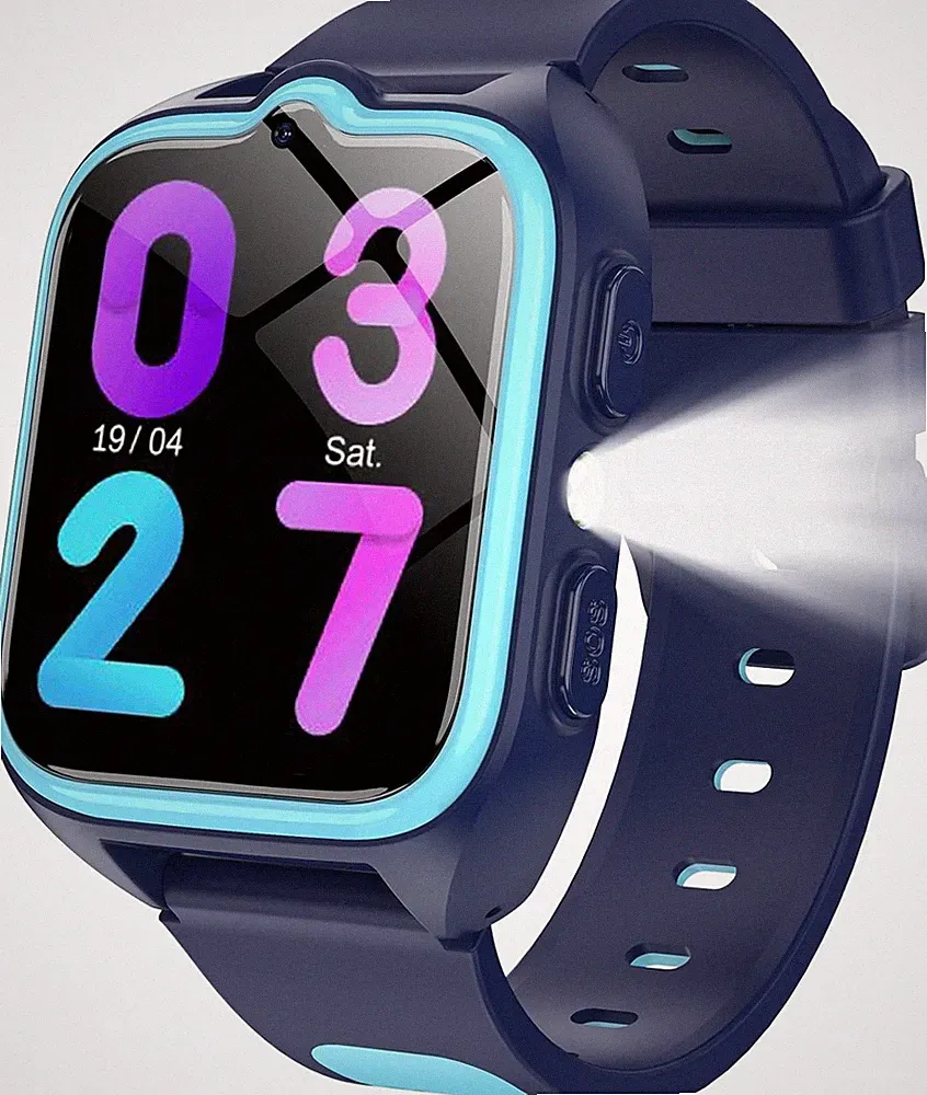 Kinder Smartwatch 4G LTE Videoanrufe SOS-Notruf GPS Live-Ortung Wasserdicht