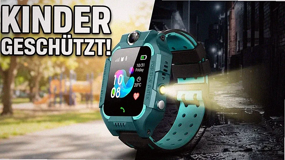 Kinder-Smartwatch 4G mit SIM-Karte – SOS-Notruf, GPS-Ortung, Kamera,wasserdicht