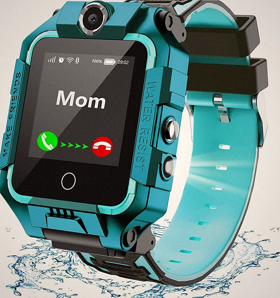 Kinder Smartwatch 4G Wasserdicht Telefonfunktion mit 360° Drehbar GPS Tracker