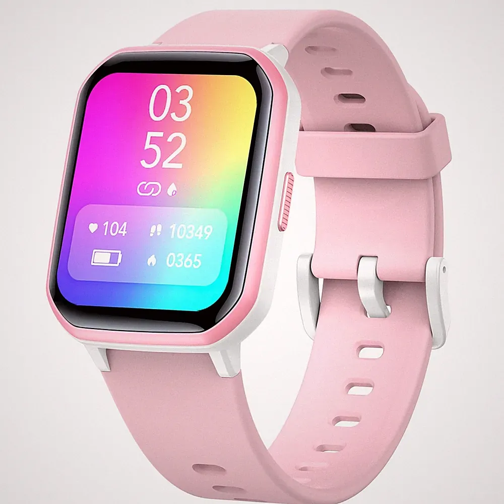 Kinder Smartwatch für Mädchen, IP68 Wasserdicht Fitness One Size, Rosa