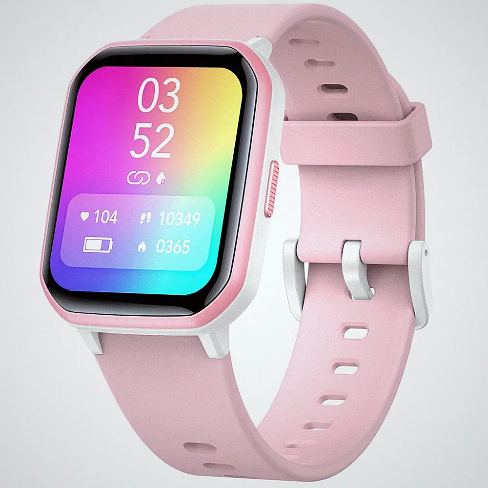 Kinder Smartwatch für Mädchen, IP68 Wasserdicht Fitness One Size, Rosa