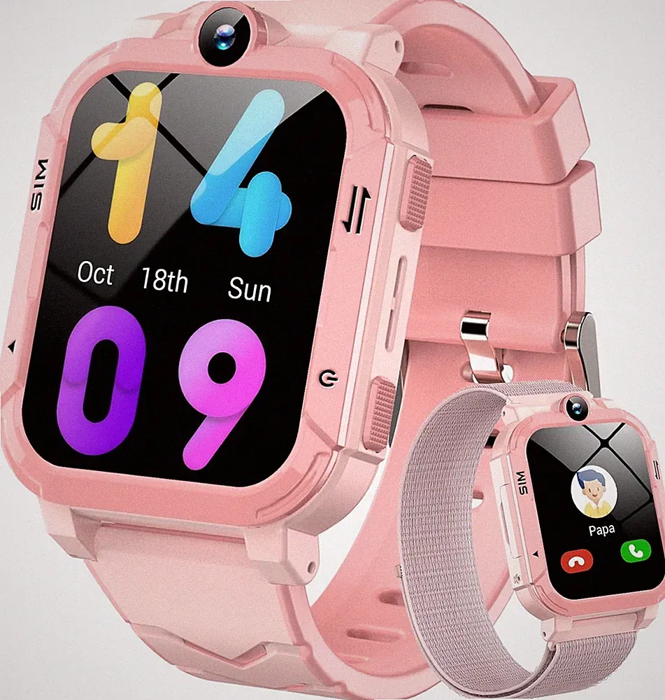 Kinder Smartwatch GPS Telefon SOS Notruf 4G Videoanruf Schrittzähler Junge Uhr