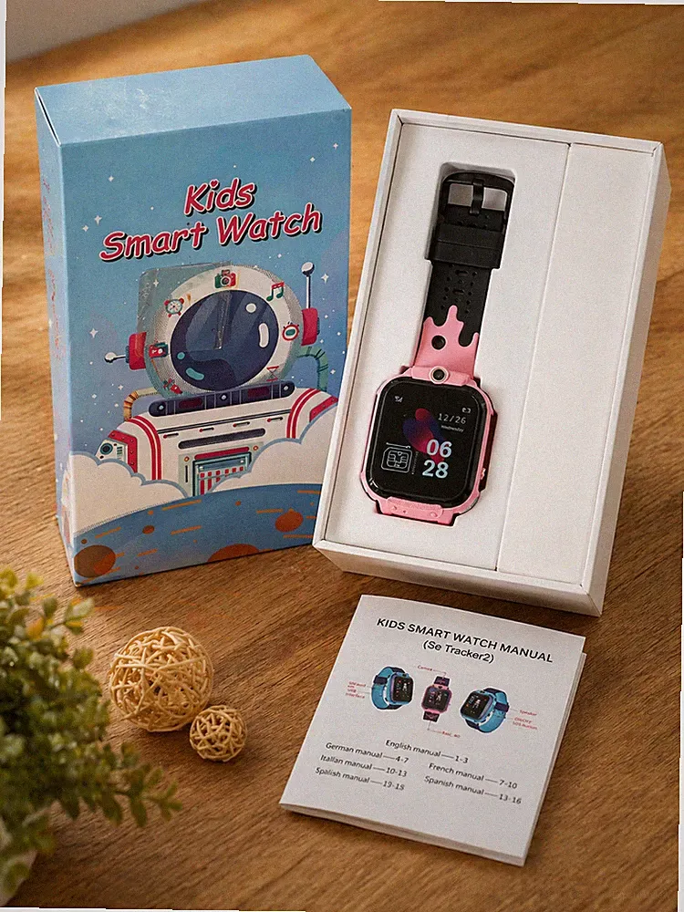 Kinder Smartwatch HWA01 Schwarz Rosa Apple Android kompatibel Uhr Kinder A7