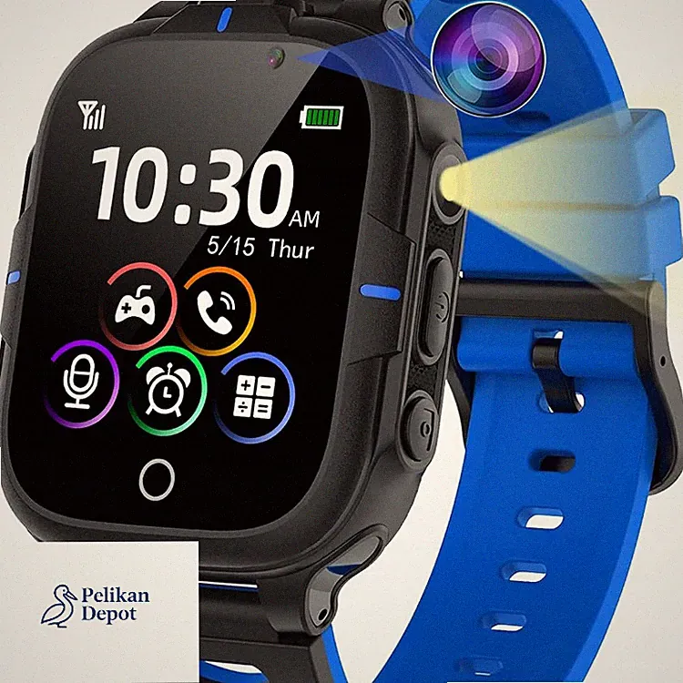 Kinder Smartwatch mit Anruf und SOS, 24 Spiele, HD Touchscreen, MP3