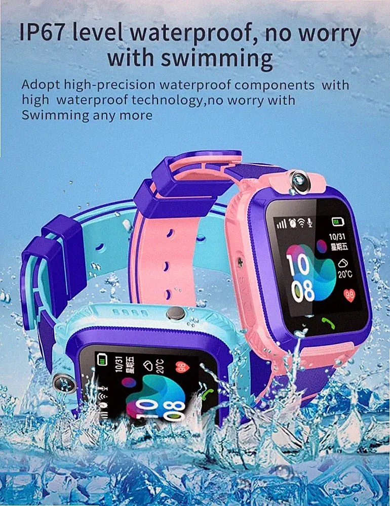 Kinder Smartwatch mit GPS Telefon Uhr SOS Helfe mit Kamera Funktion 2g Network