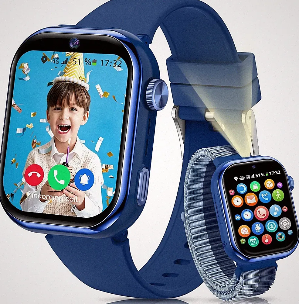 Kinder Smartwatch mit SIM Karte 1,83 Zoll Schrittzähler Wass