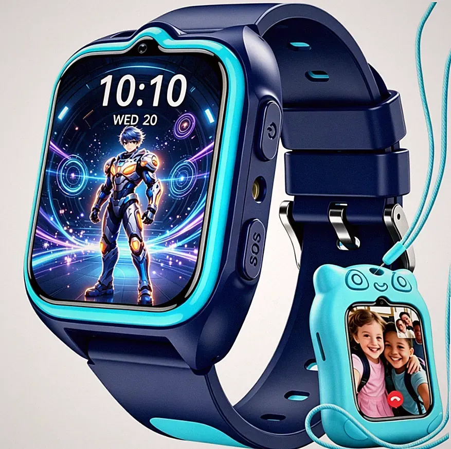 Kinder Smartwatch mit SIM Slot GPS LBS WLAN Tracker Uhr SOS Notruf Telefonuhr